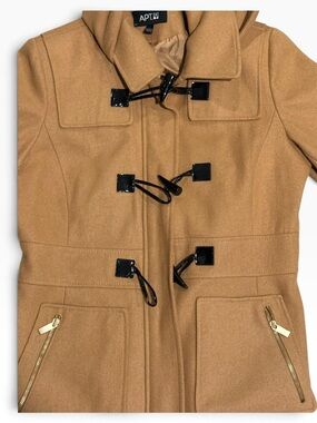 APT. 9 Camel Hooded Toggle Coat – Women’s Size Large